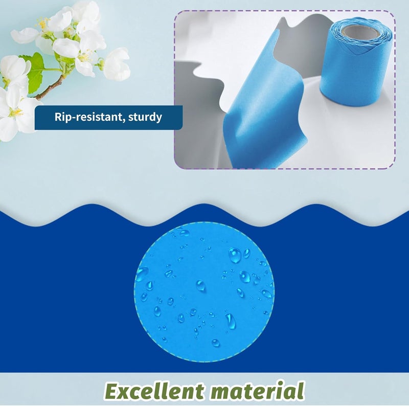 DASTTUIS 16 Rolls 524.8 Ft Blue Bulletin Board Borders Set - Scalloped Trim for Classroom Decor, Office, School Decorations - Teacher Borders for Bulletin Boards, Wall & Theme Supplies - Image 4